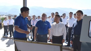 5月6日，国度水利部深入农业水价综合鼎新、推动现代化灌区建设现场会在云南省元谋县成功召开，水利部部长李国英、云南省省长王予波等在元谋项目展厅听取了董事长王浩宇关于米兰体育参加两手发力建设现代化灌区的汇报，并赐与了充分注定。